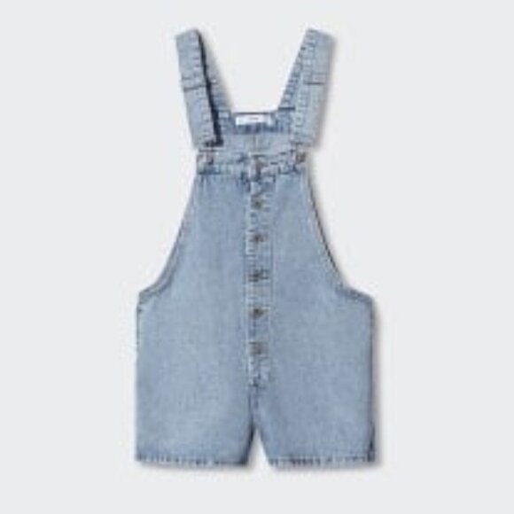 MANGO Denim button down dungarees - Picture 2 of 9